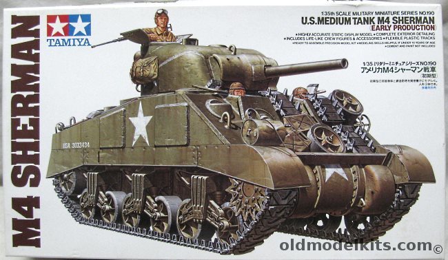 Tamiya 1/35 M4 Sherman Early Production Medium Tank, 35190 plastic model kit